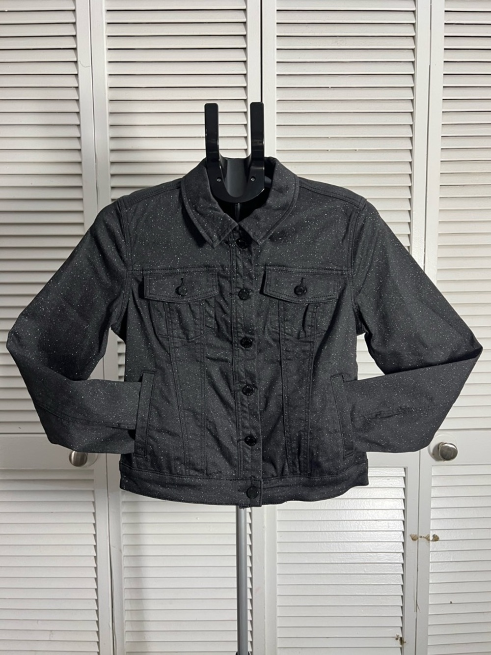William Rast Black Sparkle Jean Jacket